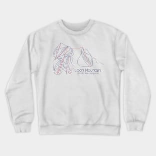 Loon Mountain Trail Map Crewneck Sweatshirt